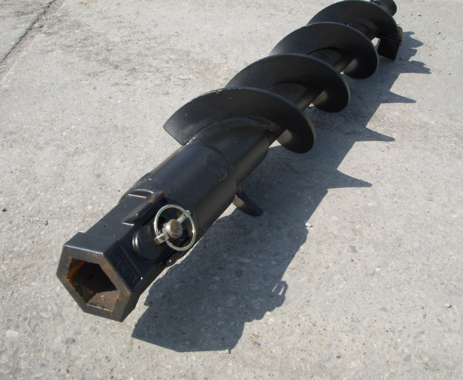 Lowe SQ43 Skid Steer Auger Bit 4" Wide, 2" Hex Collar Shaft, 36" Tall eBay