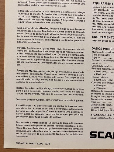1976 Scania Industrial Motor D 11 A 05 / 06 original Brazilian sales brochure - Bild 9 von 12