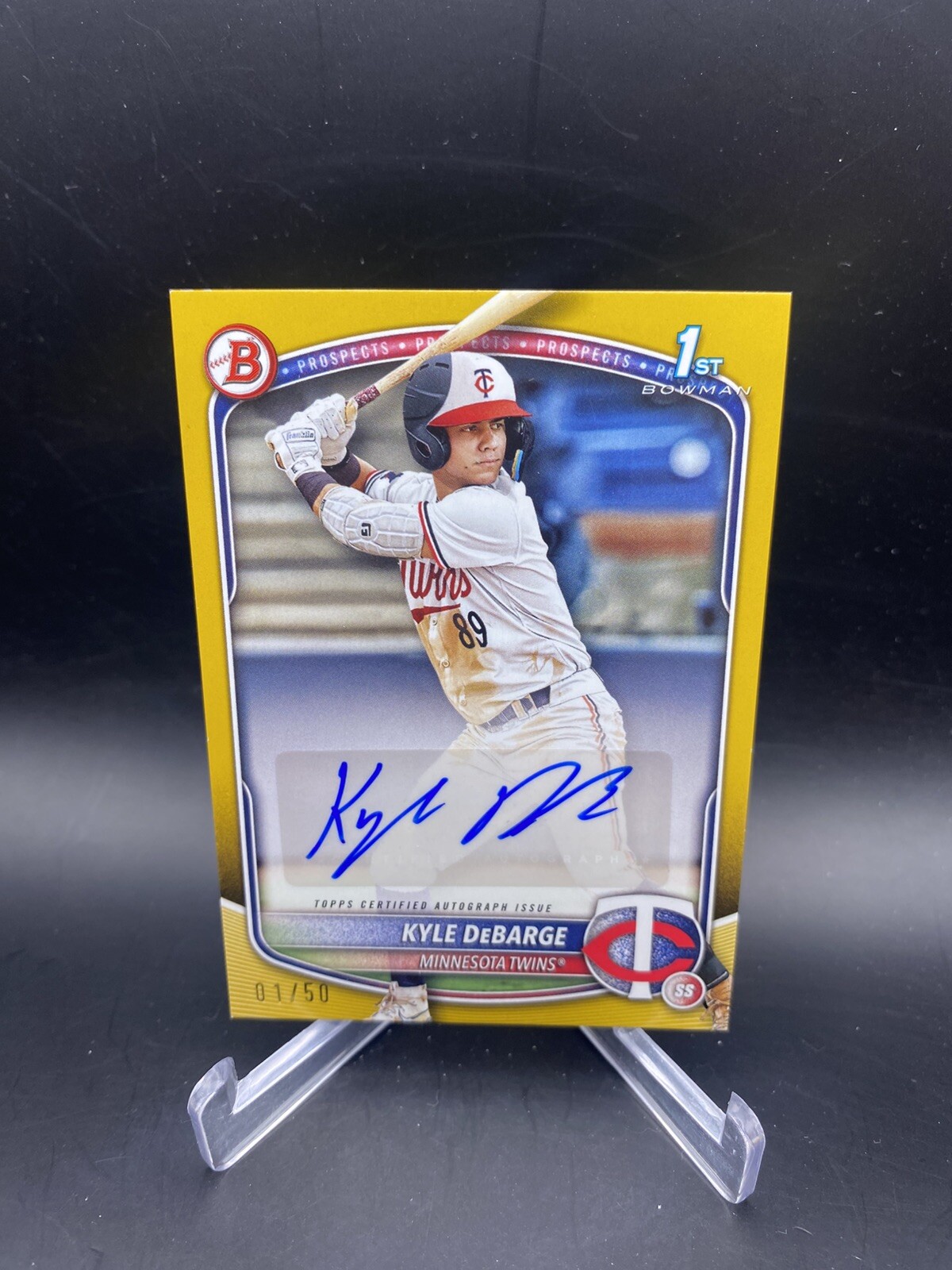 2025 Bowman Kyle DeBarge 1st Gold Auto 01/50 First On Print Minnesota Twins 🔥