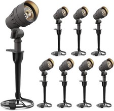 GOODSMAN 8 Pack Low Voltage LED Landscape Lights 4.5W 205 Lumen 3000K Warm White