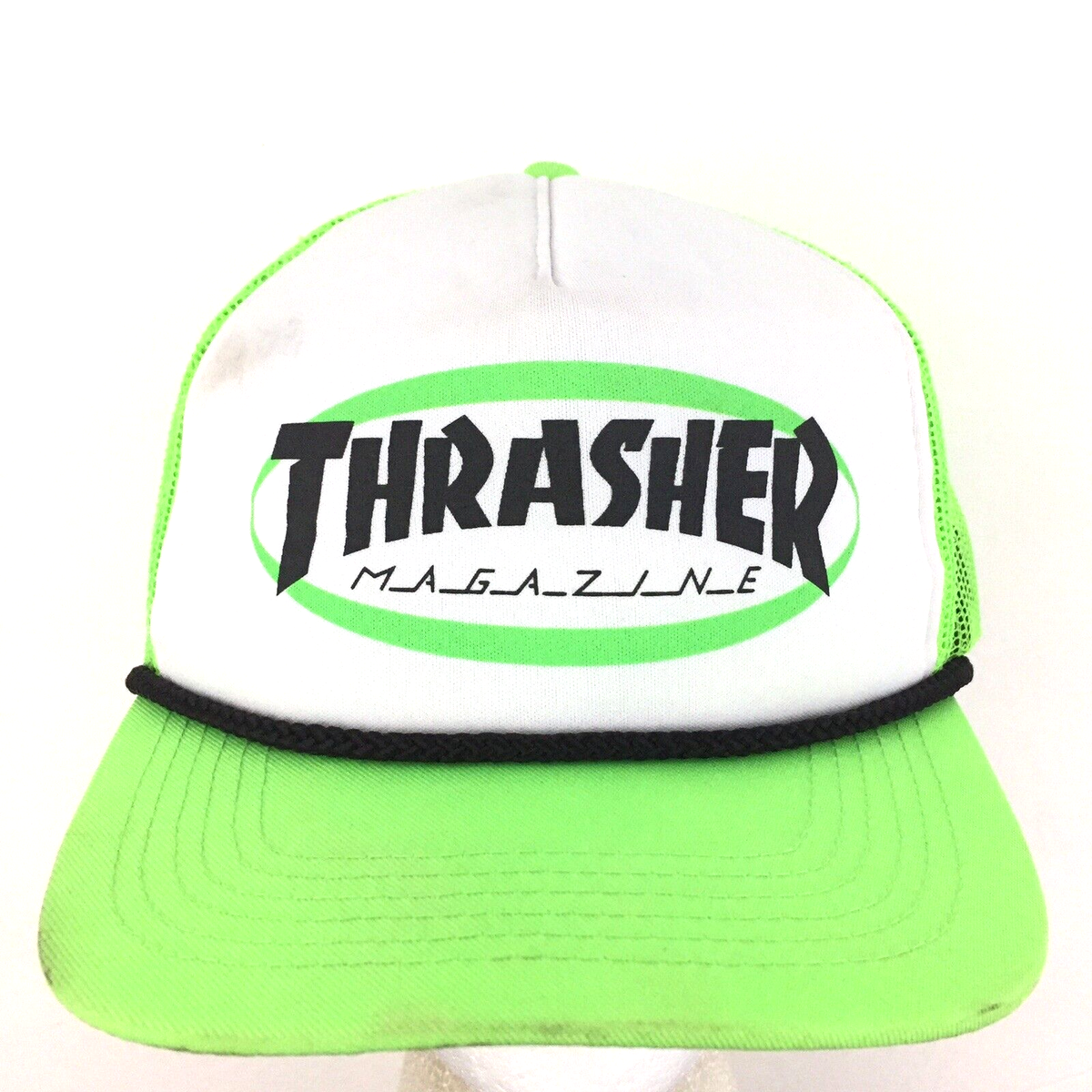 Thrasher Magazine Skateboard Hat Logo Mesh Rope Snap Back Trucker