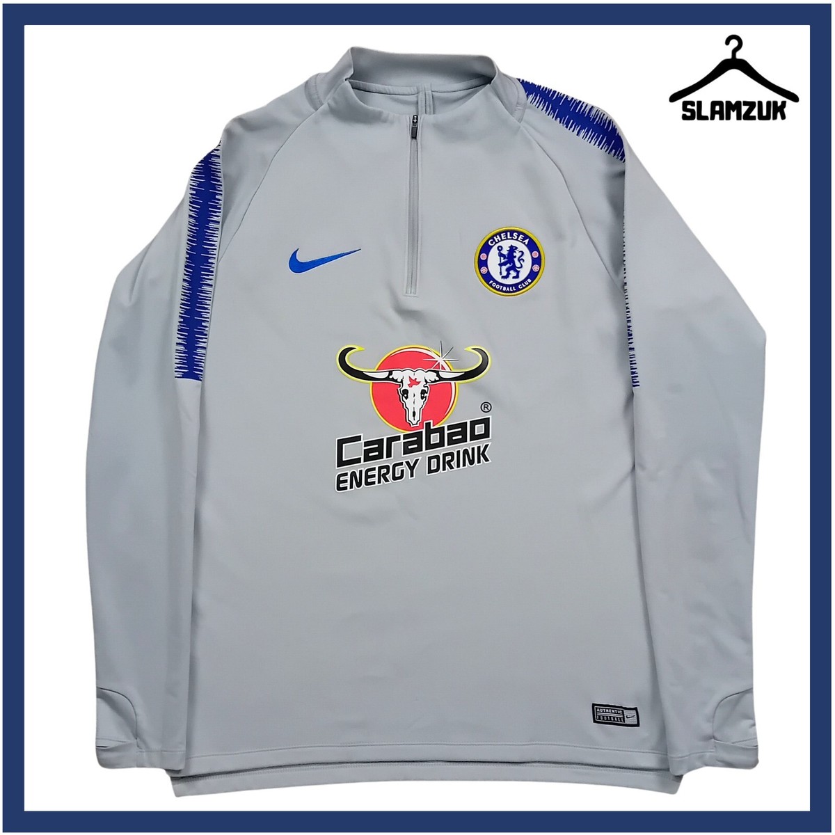 Long Sleeve New Jersey Chelsea 2019 Chelsea Football Training Top Nike  Medium 1/4 Zip Jacket Shirt