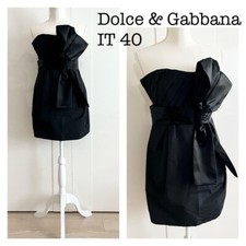 Dolce & Gabbana Mini Cocktail Dress Women's Size 40 Polyester Silk Nylon Black