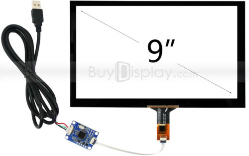 9 Zoll USB kapazitives Touchpanel Bildschirm + USB Controller Board für Rasperry PI  - Bild 1 von 5