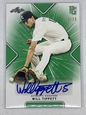 2021 LEAF PERFECT GAME GREEN WILL TIPPETT PAPER RC AUTO # 3/10