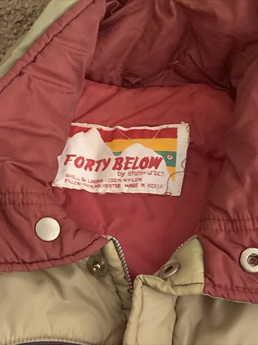 VTG Men's Forty Below Stahl-Urban 80s Full Zip Beige