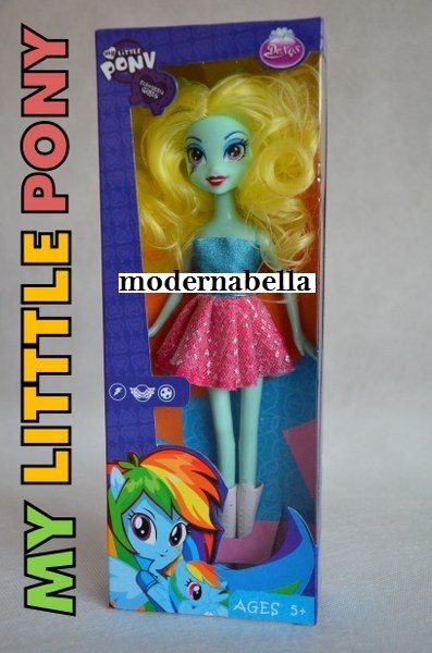 Bambola in scatola Pony Equestria Rainbow Dash Blu con scarpe da pettinare