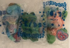 Lot Of 3 Avon Full O Beans Shelly Turtle Tad Frog Rocky Rhino Plush Animals 1999