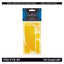 HO Scale Railroad Freight Car Yellow Reflecti...