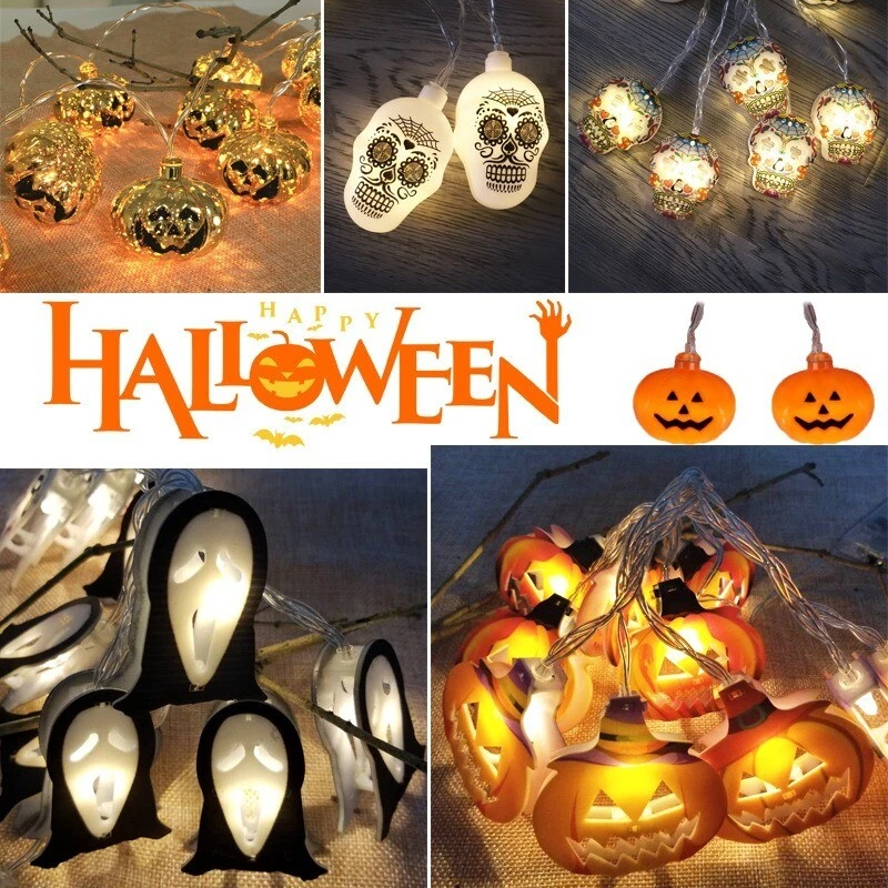 9.8Ft Halloween Corde Lumière LED Potiron Batterie Feux Décoration 2 Mode Steady - Photo 3/4