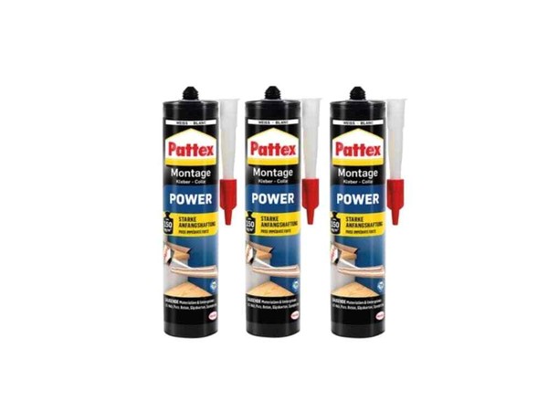 Pattex Montage Power Baukleber Montagekleber Kraftkleber Klebstoff 3X 370G-image