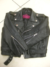 Vintage Trash & Vaudeville Leather Biker Jacket Xxs 2 Brando Real Girls T-birds