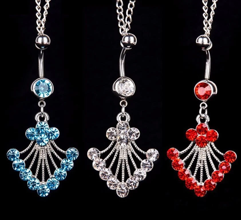 Cadena Cintura Vientre Pierce Bikini Cuerpo Playa Moda Joyería con Estrás Foto 2 de 2