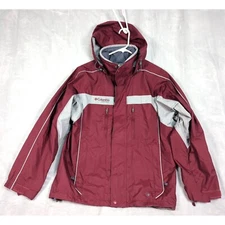 Columbia Jacket Mens Small Red Omni Shield Interchange Bugaboo Water Resistant