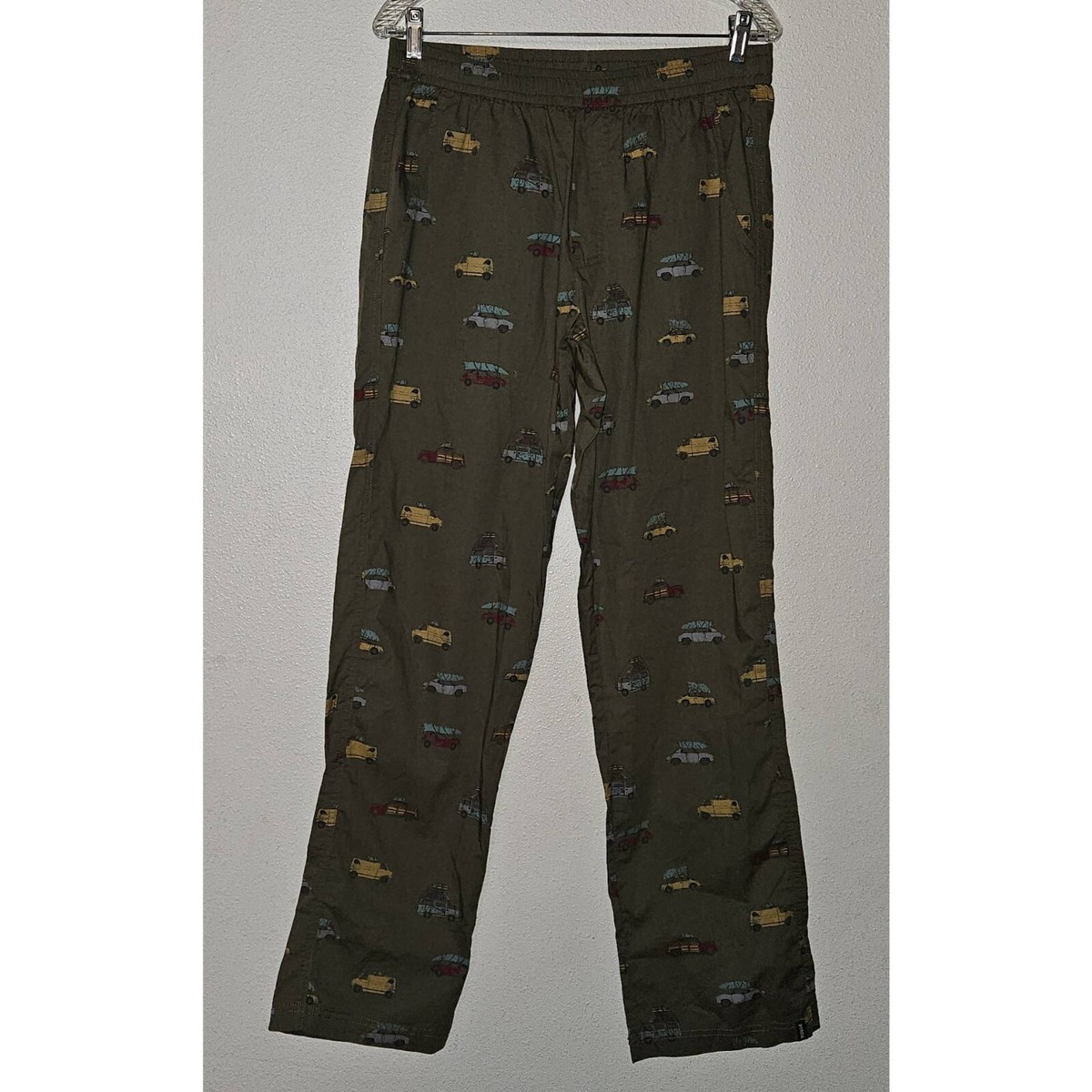 NEW Prana Broderick PJ Pants Rye Green Cars Vans Christmas Trees Men's  Small | eBay UK