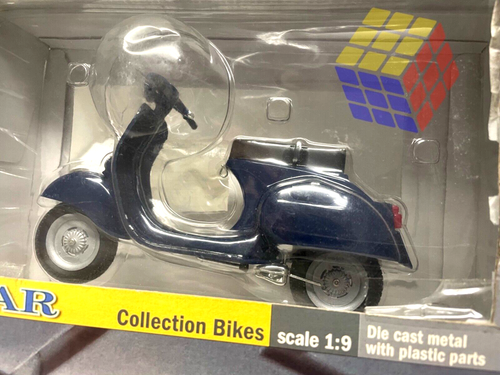 Moto clásica Vespa 125 Primavera Azul (Escala 1/9) Die-cast, Scooter, Protar - Imagen 2 de 16