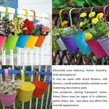 20 Pcs Hanging Planter Plant Pots Trough Garden Fence Balcony Railing Flower Pot
