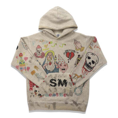 Saint Michael Graphic Hoody M Gray 21ss Drawing Hoodie | eBay