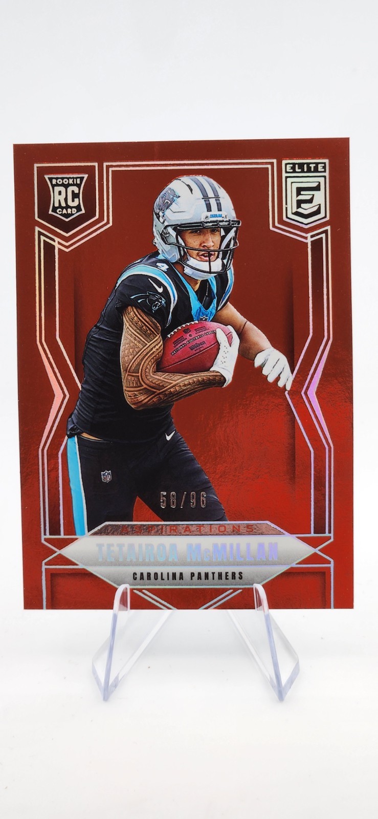 2025 Panini Donruss Elite ASPIRATIONS RED /96 Tetairoa McMillan #128 PANTHERS SP
