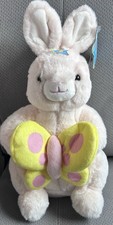 FAO Schwarz Plush Bunny Glow Brights 12  Easter Spring Pink Butterfly NWT