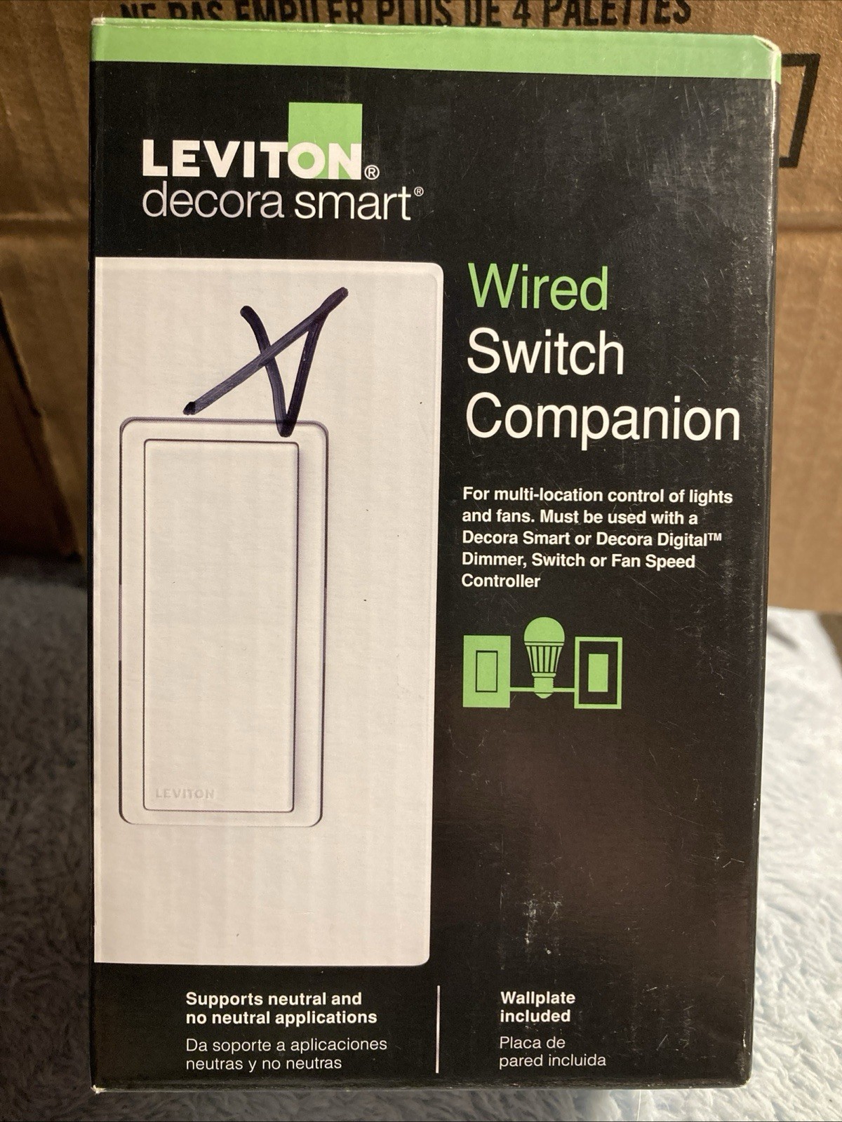 Leviton Decora DD0SR-1RM Smart Three Pole Remote Wired Switch Companion White
