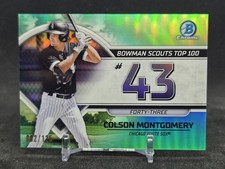 2023 Bowman Chrome Scouts Top 100 AQUA REFRACTOR COLSON MONTGOMERY /125 BTP-43