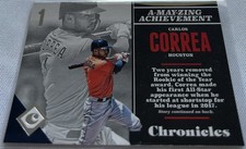 2017 Panini Chronicles Baseball Carlos Correa Houston Astros base card #87