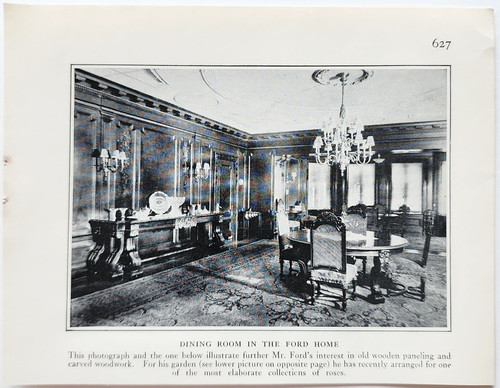 1926 Henry Ford's Dining Room At Home Halftone Print Automotive History Ephemera