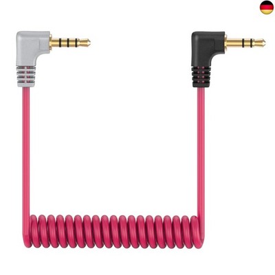 Ancable 3,5mm TRS TRRS Mikrofonkabel Adapter, Gewickeltes Rechtwinkliges
