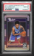 2017 Panini Donruss Optic The Rookies Holo Prizm De'Aaron Fox PSA 10 GEM MT oh4