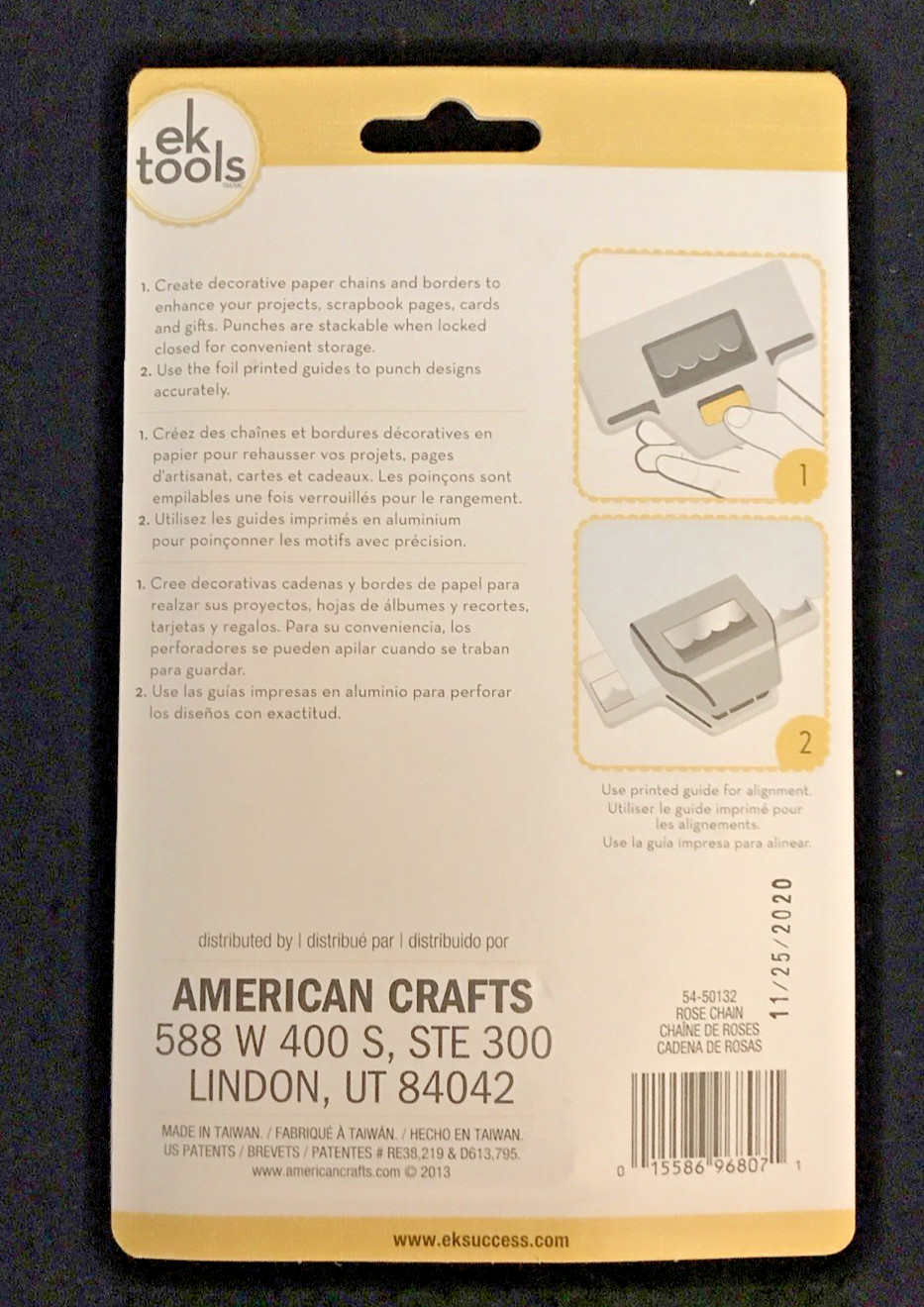 NEW in Package EK SUCCESS Large ROSE CHAIN EDGE PUNCH