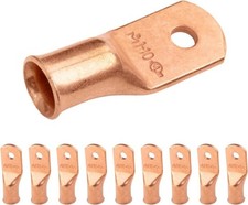 10pcs 1 AWG 10 Stud Battery Lugs Heavy Duty Wire Lugs Ring Terminals Battery