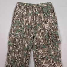 Vintage Original Mossy Oak Pants Mens 30x32 Green Leaf Cargo Hunting Cambridge