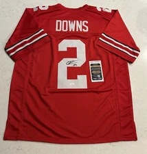 Caleb Downs Autographed Signed Custom Ohio State Jersey JSA Cert National Champs