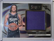 2024-25 Panini Select Devin Carter #JRS-CAR RC Jumbo Patch Sacramento Kings 🔥