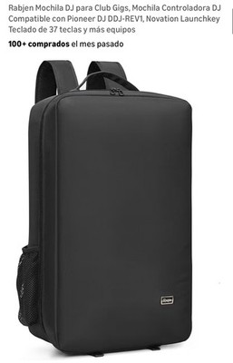 Rabjen DJ Backpack for Controller, Mixer, Keyboard, Pioneer DJ, Novation, Black