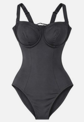 TA3 Lifty Shaping One Piece Swimsuit Black Corset Snatch Waist XS NWT
