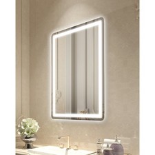 LED Bathroom Mirror, 24" x 32" LED Bathroom Vanity Mirror with Frontlit and Back