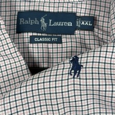 Vintage Ralph Lauren Classic Fit Oxford Shirt Mens 2XL Pink Plaid Checked