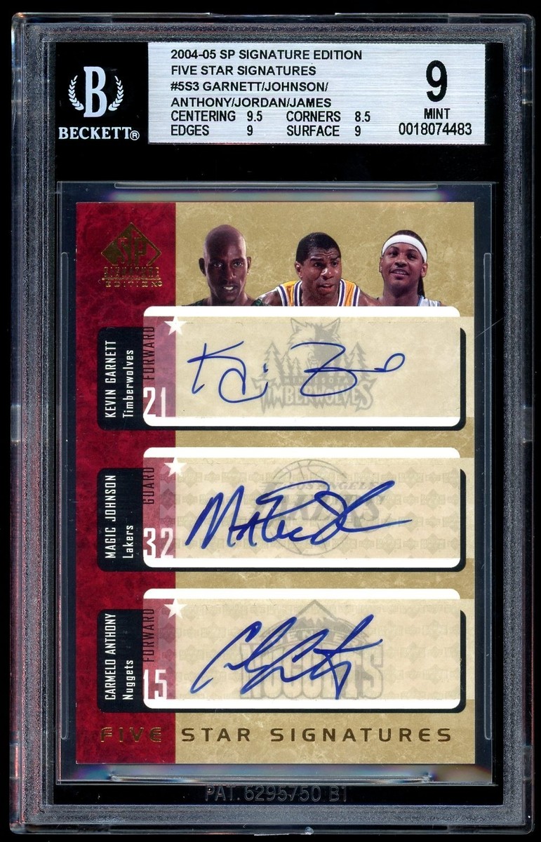2004 SP Signature Michael Jordan Lebron James Magic Carmelo