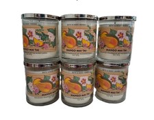 Bath & Body Works Mango Mai Tai Scented Single Wick Jar Candle 8 oz 6 Pack