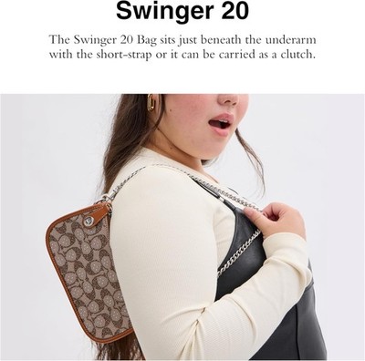 COACH Swinger 20 One Size Crystal Signature Jacquard | eBay