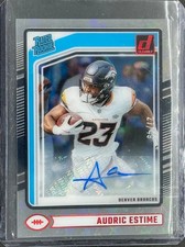 2025 Clearly Donruss Audric Estime Rookie Red Auto 27/49 -