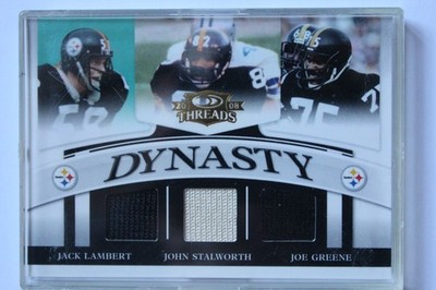 Lambert Stallworth Greene Steelers Game Used Patch 2008 Donruss Dynasty /250