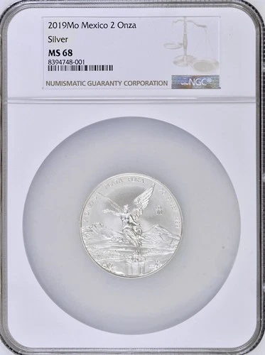 2019 MEXICO LIBERTAD 2 ONZA SILVER NGC MS68 - ONLY 11 GRADED HIGHER!!