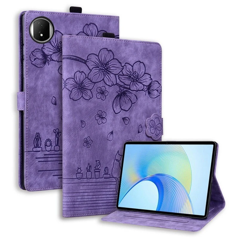Leather Cat Flower Card Slot Tablet Case For Honor Pad X7 2025 Tablet 8.7'' - Image 2 of 4