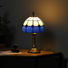 Stained Glass Table Lamp, Handmade Bedside Lamp for Bedroom Living Room