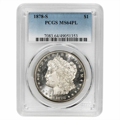 1878S Morgan Silver Dollar $1 PCGS MS 64 PL