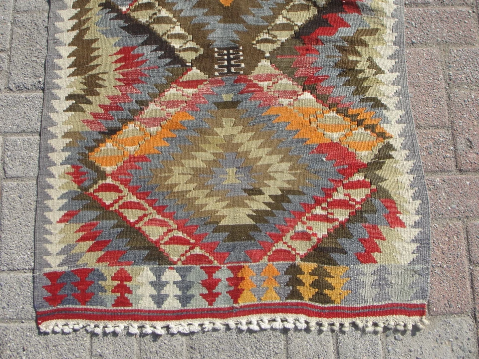 3x4 Small Handmade Kilim Area Rugs - Rug for Living room - Image 2 of 4