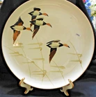 Rare Red Wing Pottery 10 1/2 in Flight Birds Flying Plate Flying Canadian Geese